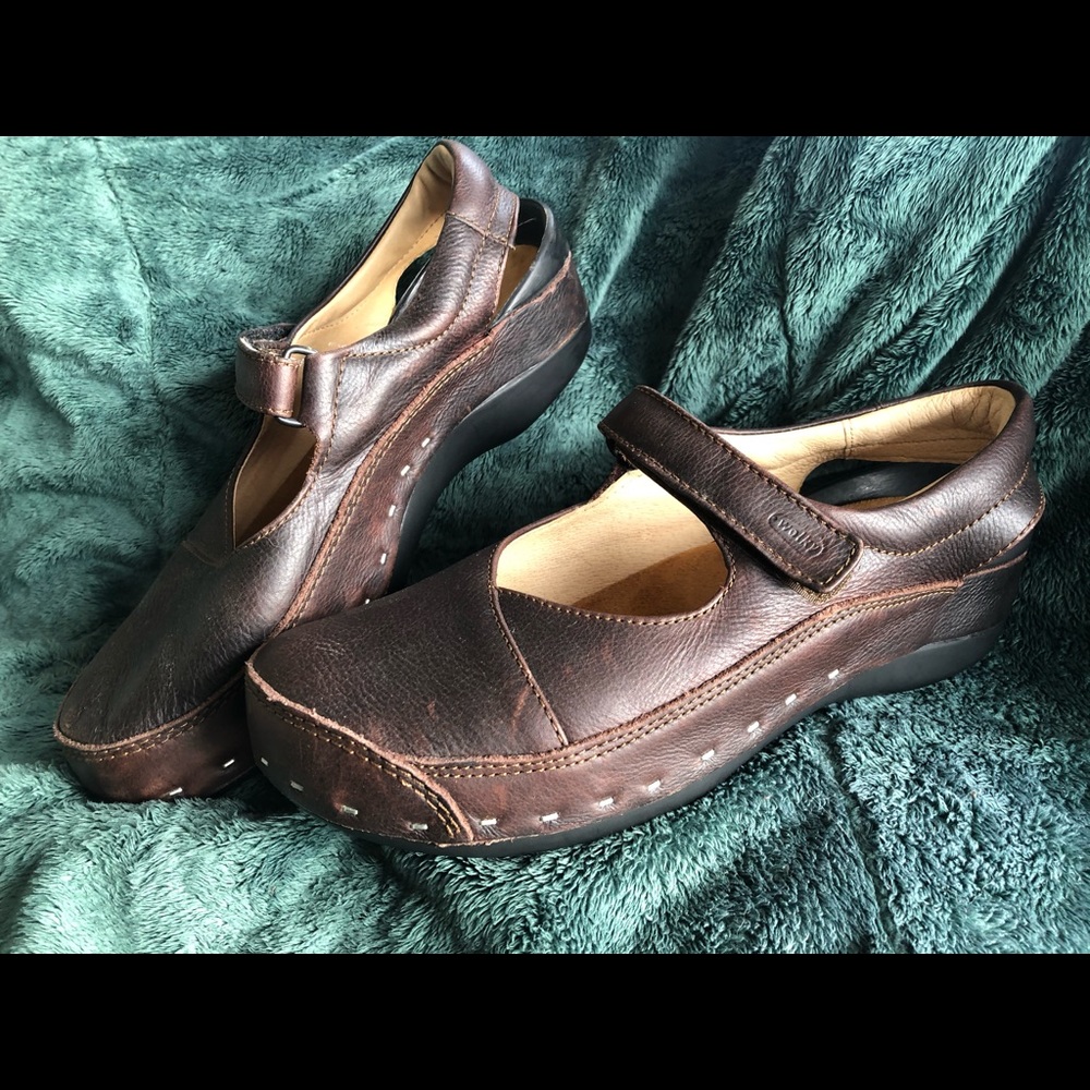 Wolky 41 Brown Strap Cloggy